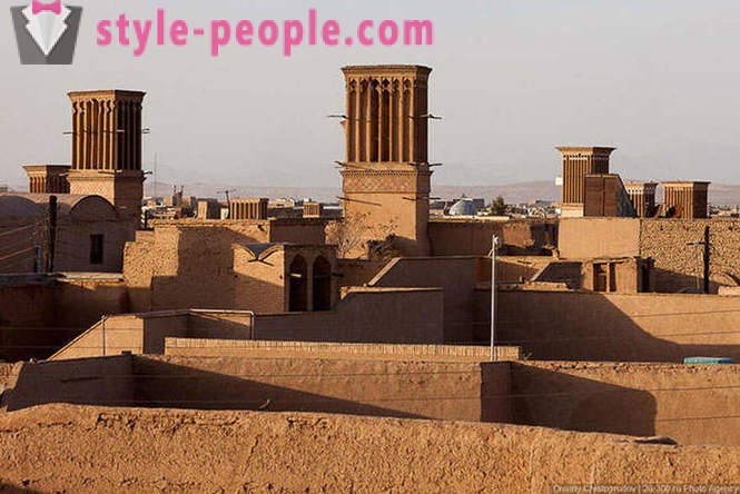 Walk on clay city in Iran